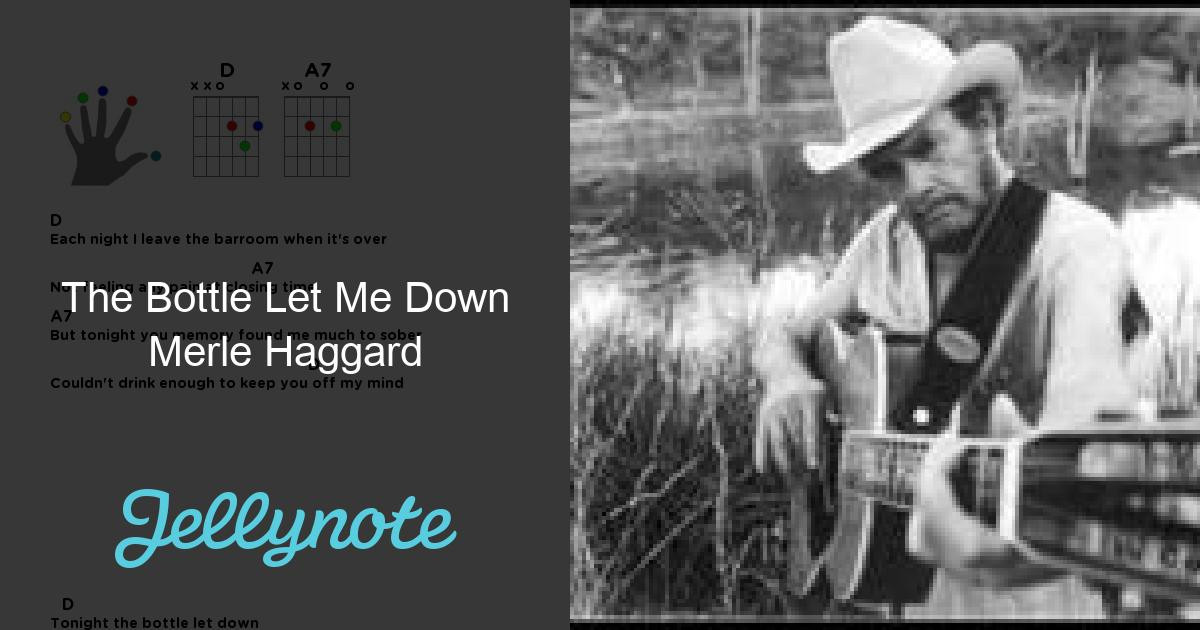 Rainbow Stew Lyrics
 Merle Haggard "The Bottle Let Me Down" Sheet Music