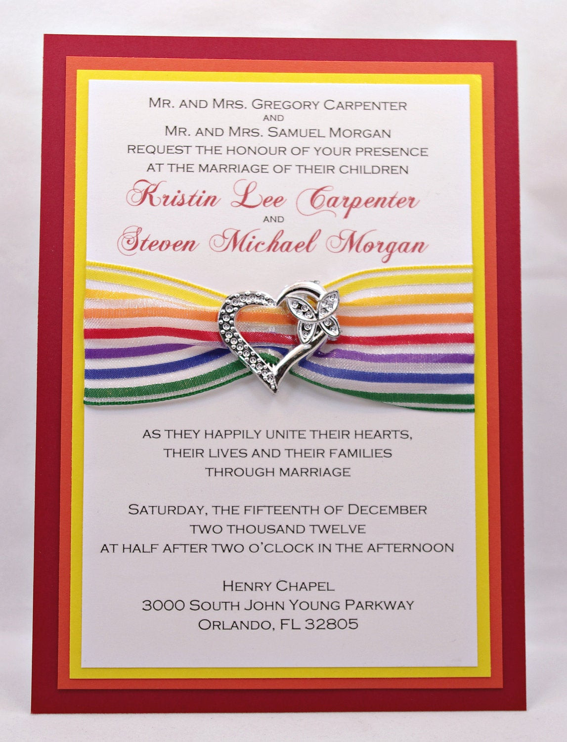Rainbow Wedding Invitations
 Fun and Cheery Rainbow Wedding Invitations with by InviteBling