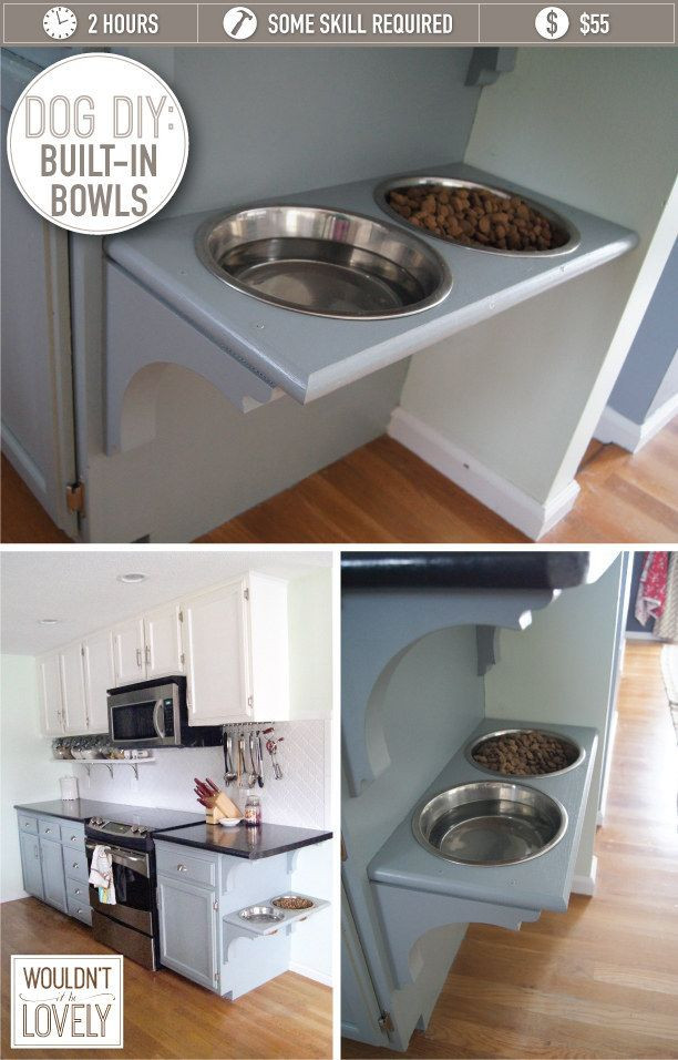 Raised Dog Bowl DIY
 20 Useful DIY Pet Food Stations