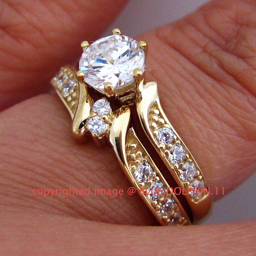 Real Wedding Rings
 Real Genuine Solid 9K Yellow Gold Engagement Wedding Rings