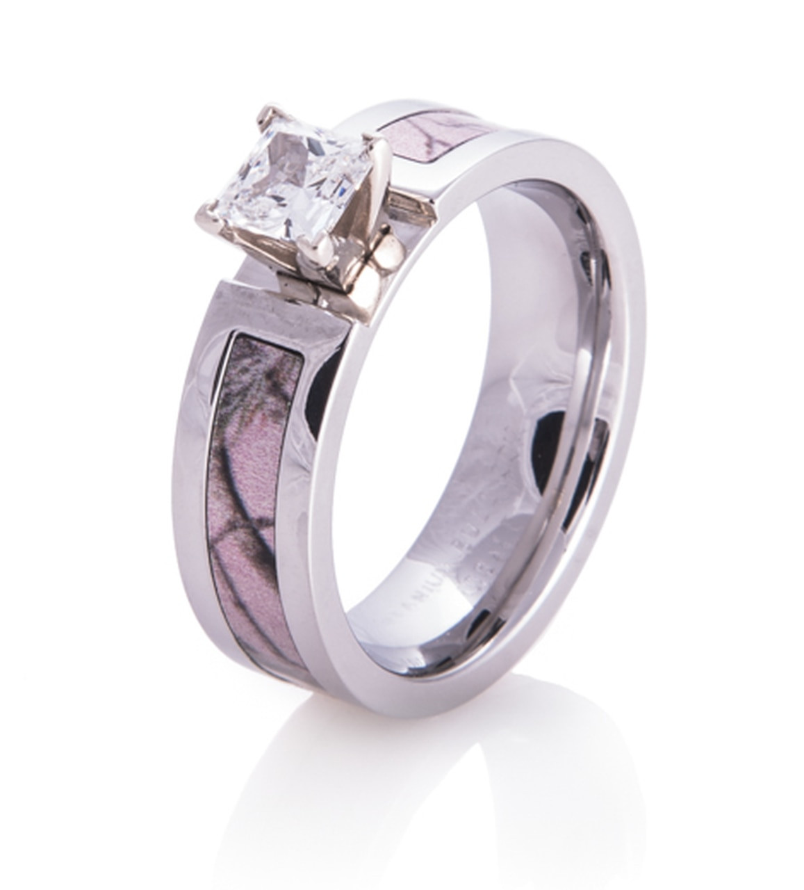 Realtree Camo Wedding Rings
 Realtree AP Pink Camo Engagement Ring Titanium Buzz