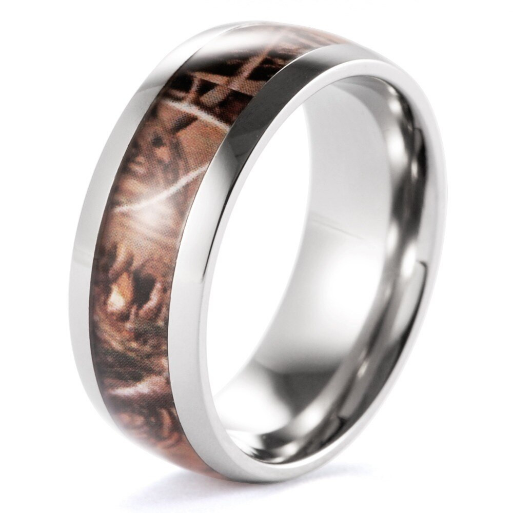 Realtree Camo Wedding Rings
 SHARDON Classic Round Titanium Realtree AP Camo Ring