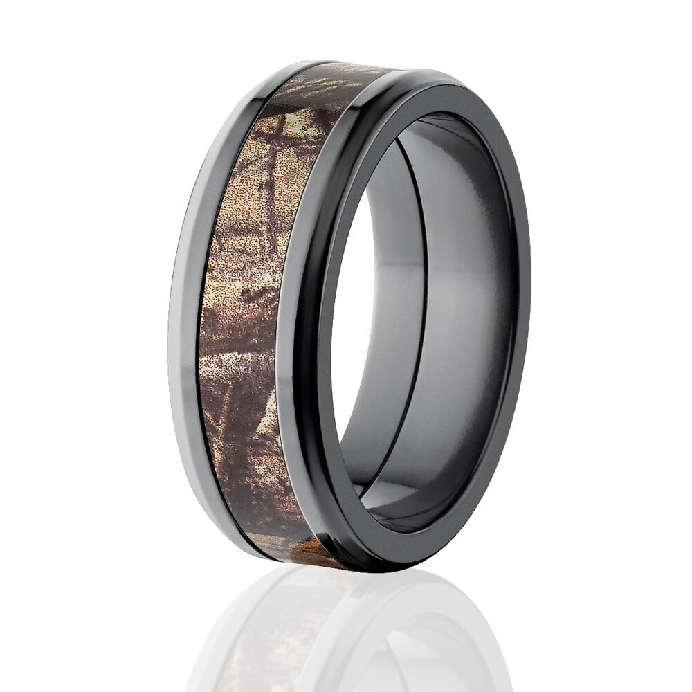 Realtree Camo Wedding Rings
 8mm Black Camo Rings Realtree AP Camouflage Rings
