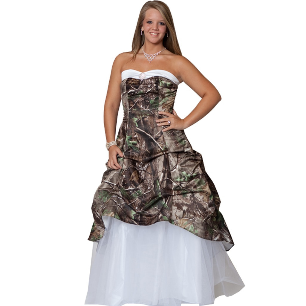 Realtree Wedding Dresses
 Realtree Camo Wedding Gown with Detachable Train
