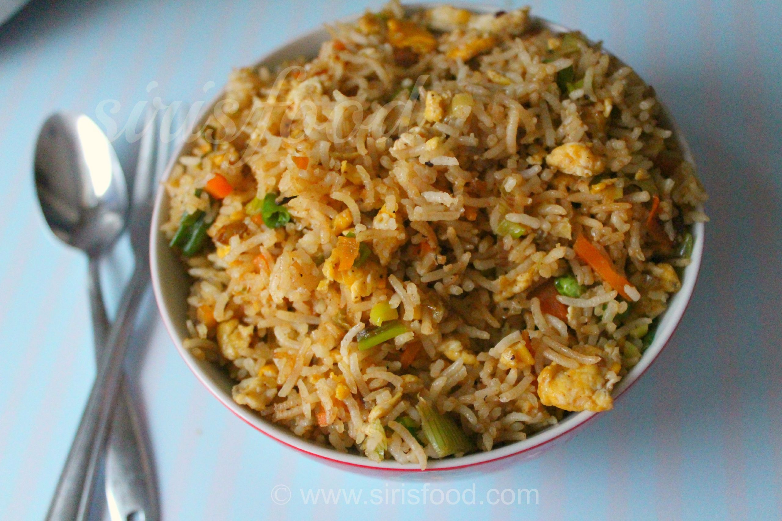 Recipes Chinese Fried Rice
 Indo chinese Egg Fried rice recipe