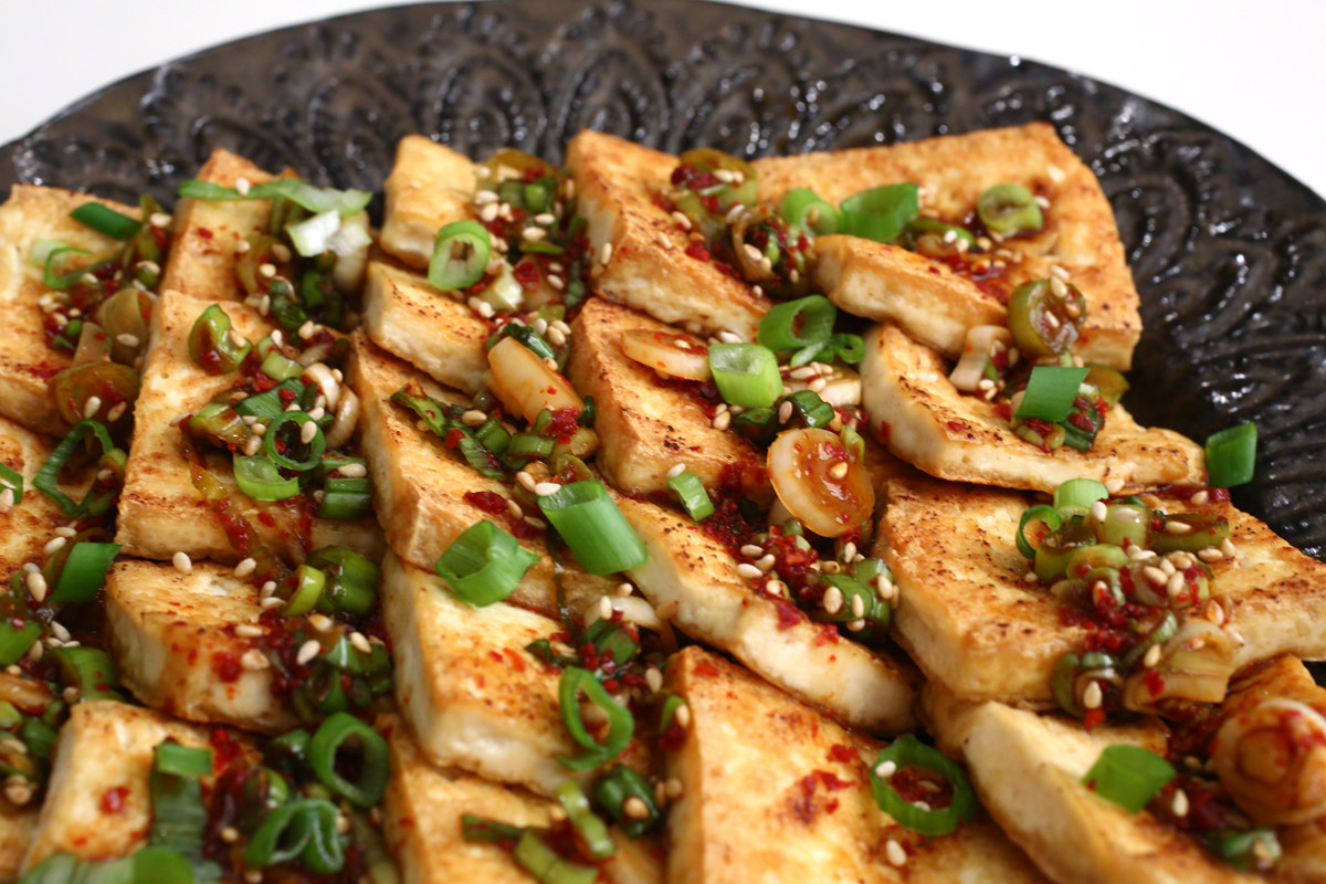 Recipes For Fried Tofu
 Pan fried tofu with spicy sauce Dububuchim yangnyeomjang