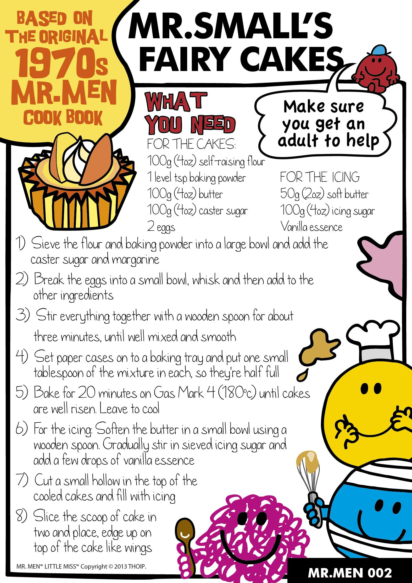 Recipes For Little Kids
 Recipe Card 2 Mr Small s Fairy Cakes Baking
