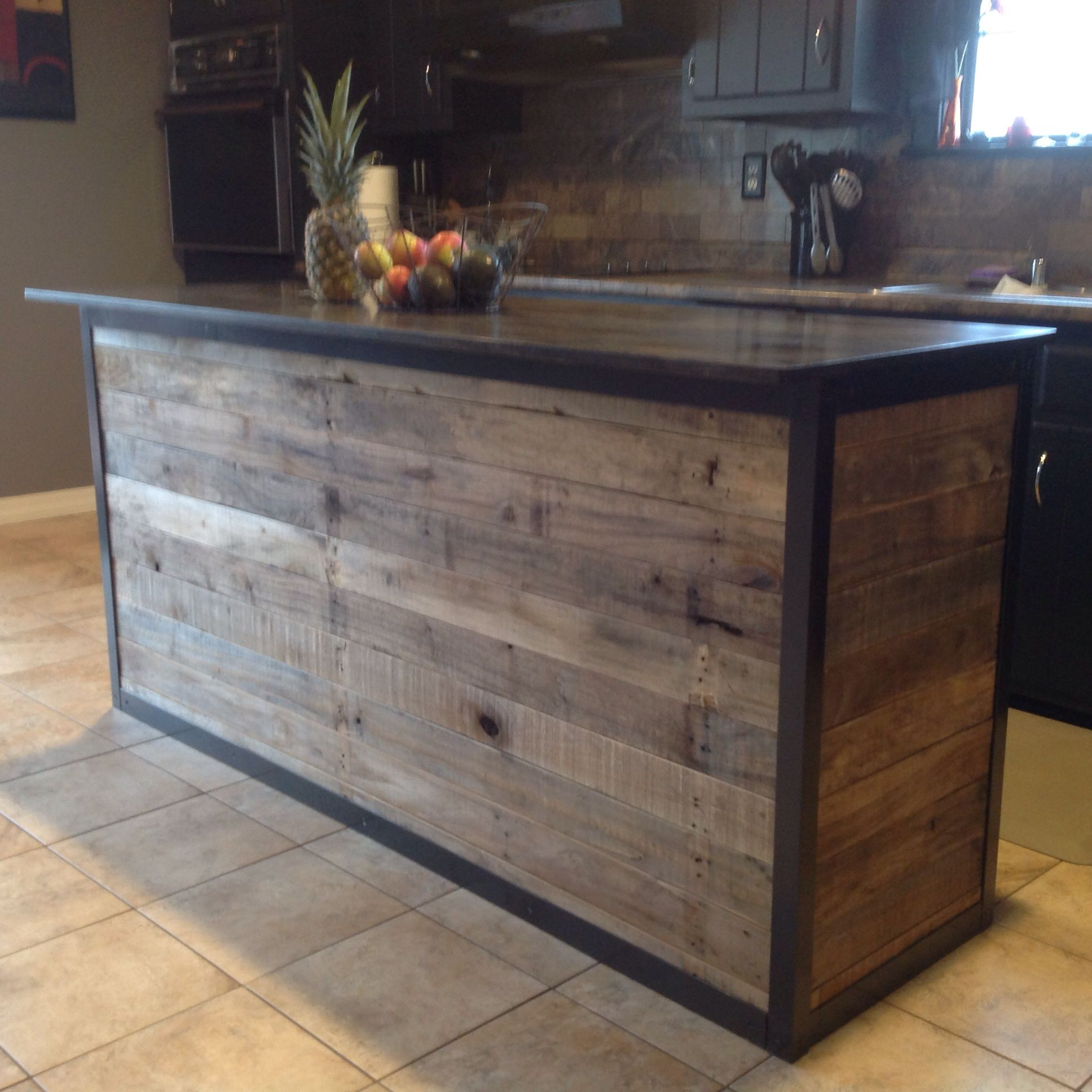 Reclaimed Wood Kitchen Island DIY
 34 Awesome Basement Bar Ideas and How To Make It With Low