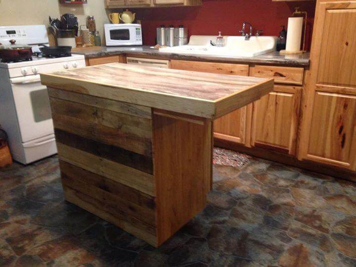 Reclaimed Wood Kitchen Island DIY
 Reclaimed Pallet Kitchen Island Table