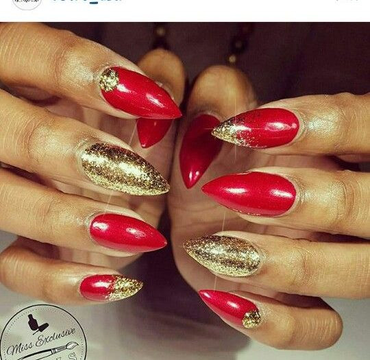 Red And Gold Nail Designs
 Top 40 beautiful Red and Gold Nail Art