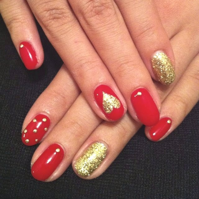 Red And Gold Nail Designs
 Awesome Red and Gold Nail Designs B & G Fashion