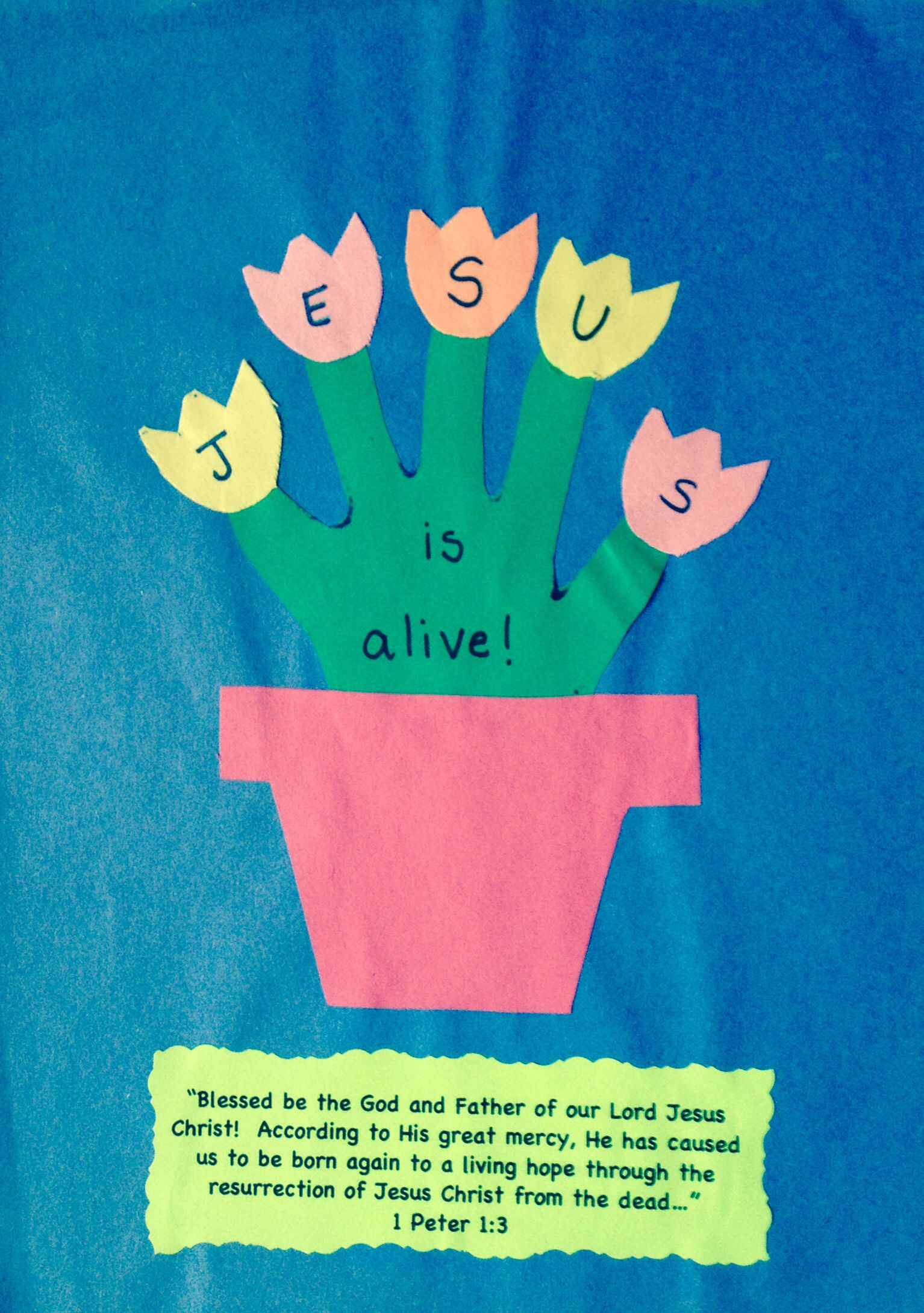 Religious Easter Craft For Kids
 Jesus is alive Easter resurrection craft