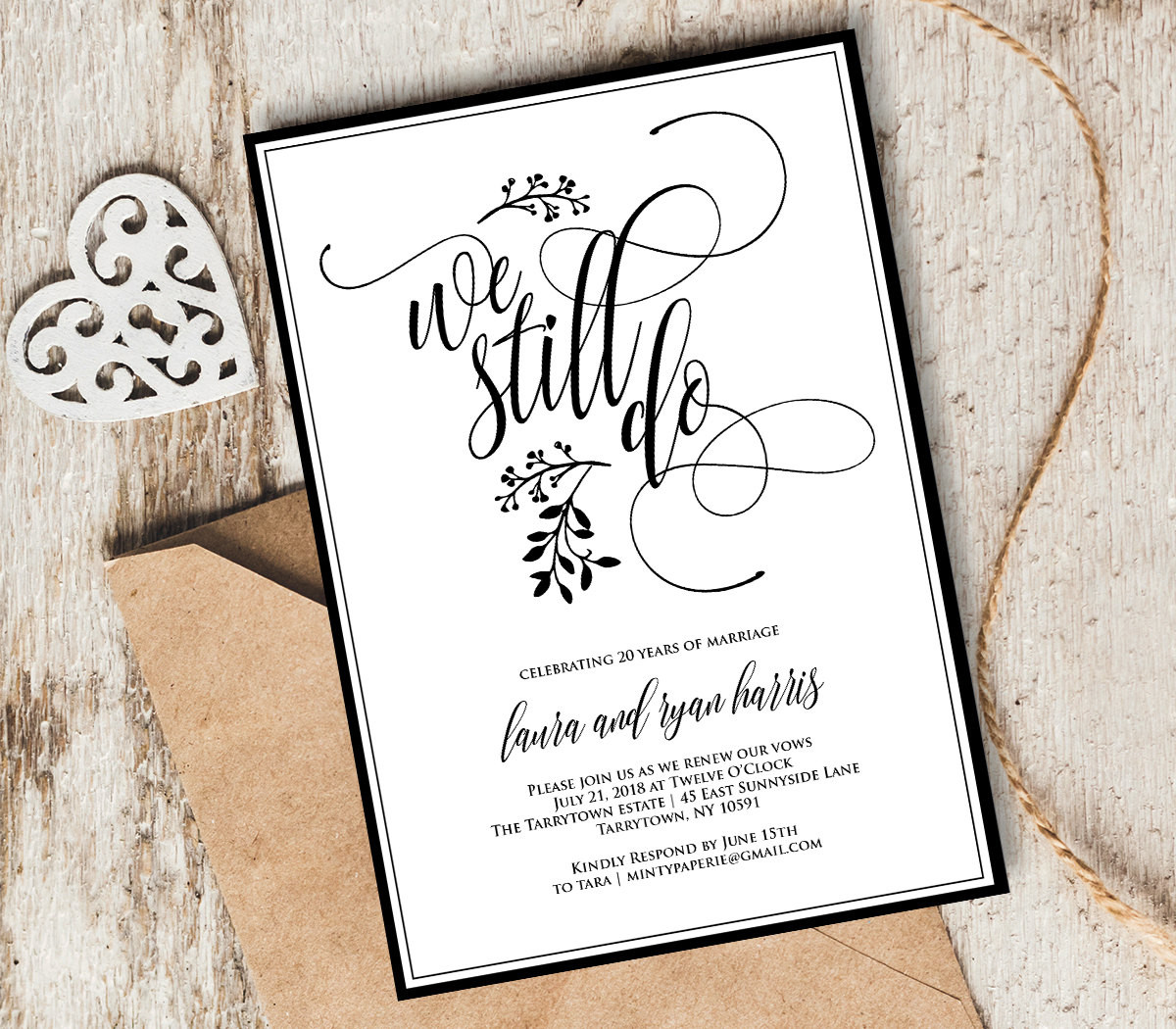 Renewal Wedding Vows
 Vow Renewal Invitation Template We Still Do Instant