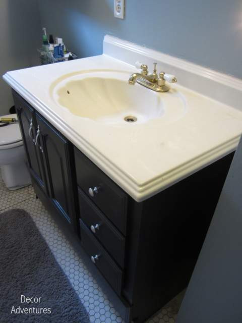 Replacing Bathroom Vanity
 How to Remove a Countertop From a Vanity Decor Adventures