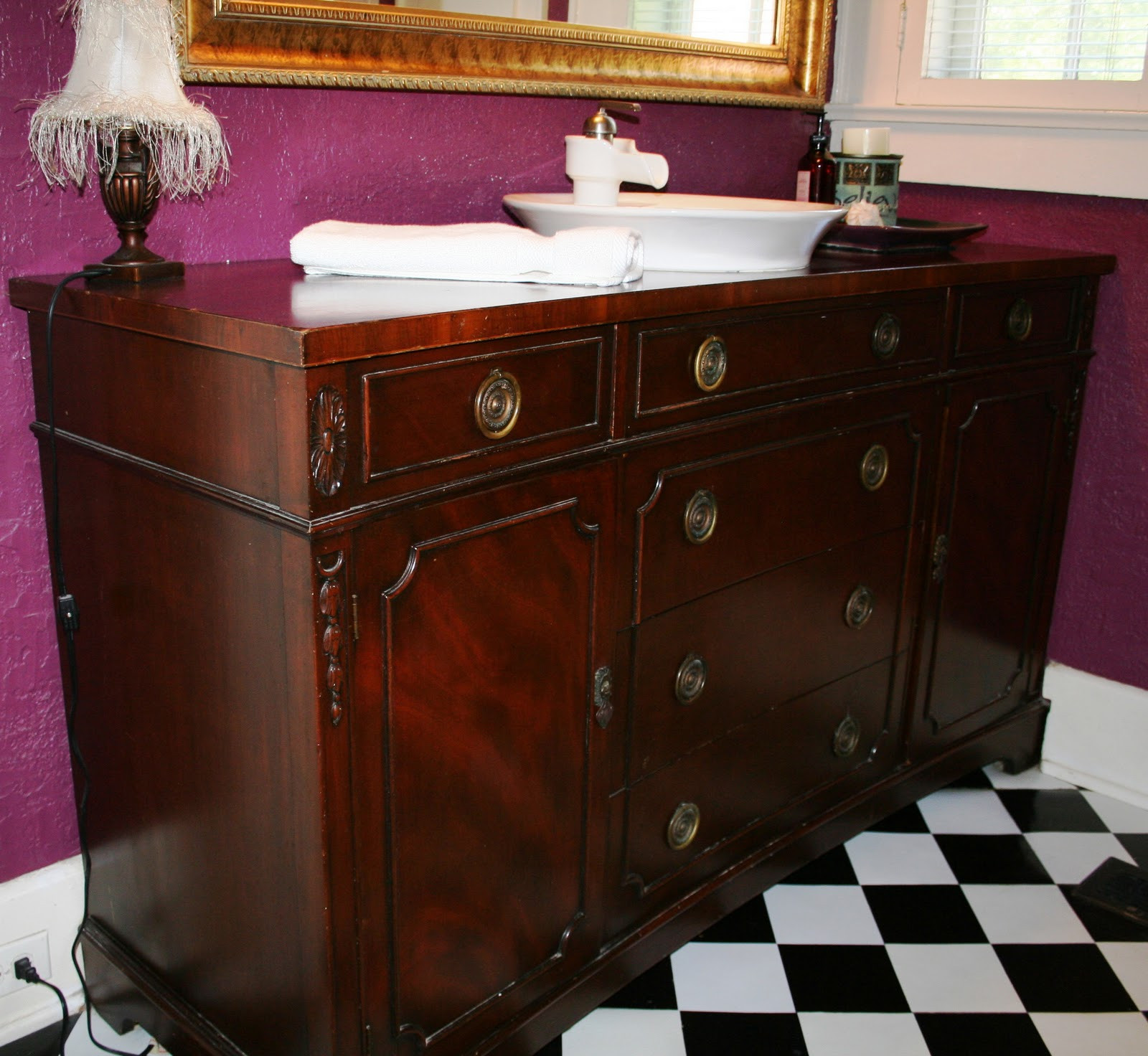 Repurposed Bathroom Vanities
 Repurposing Relics Vintage Dining Buffet Repurposed as