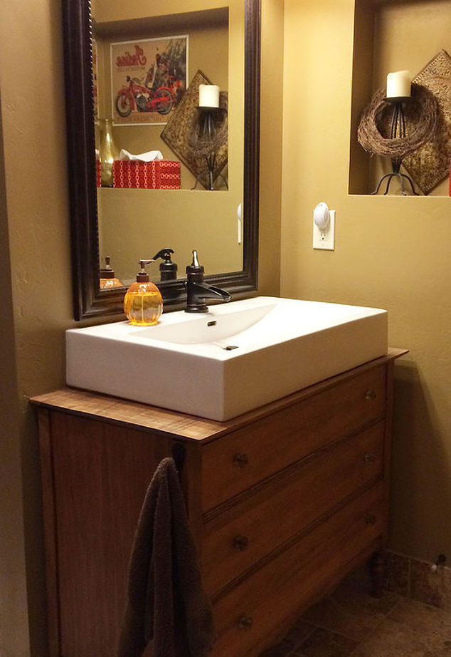 Repurposed Bathroom Vanities
 Bath Vanity From Upcycled Dresser