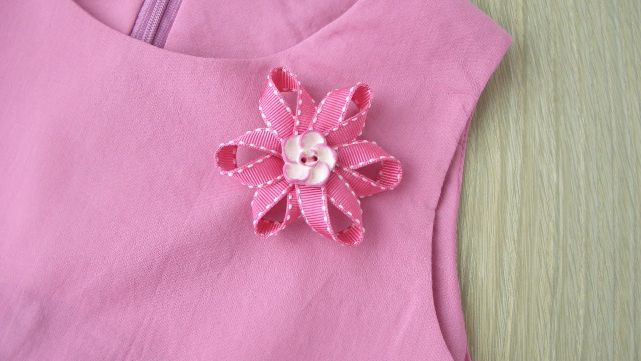 Ribbon Brooches
 How To Make a Pretty Ribbon Flower Brooch DIY Style