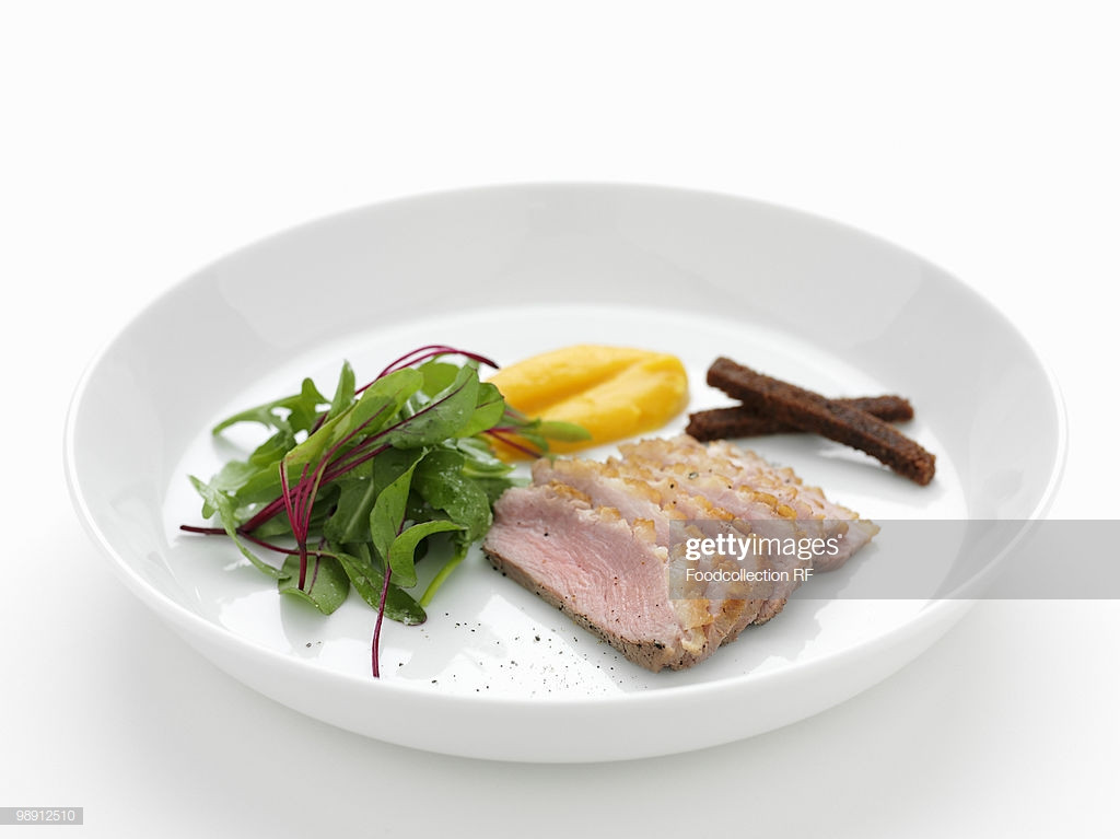 Roast Duck Side Dishes
 Roast Duck Breast With Side Dish High Res Stock