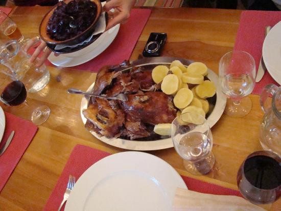 Roast Duck Side Dishes
 Roast duck with side dish being served Picture of