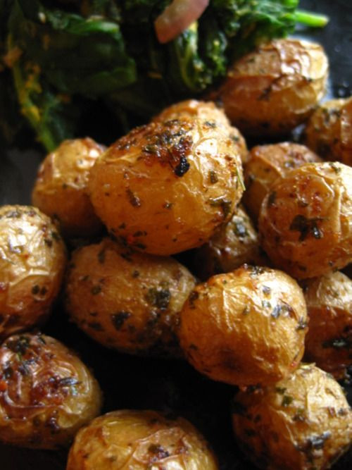 Roasted Baby Gold Potatoes
 Roasted mini yukon gold potatoes Tossed with olive oil