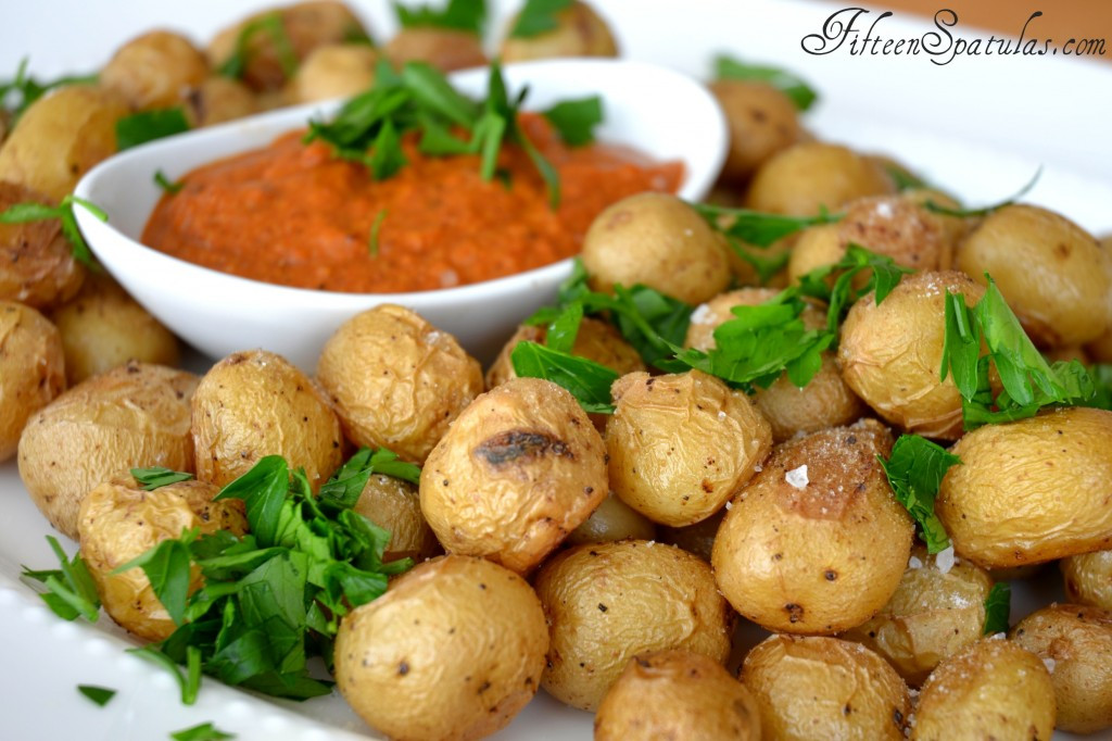 Roasted Baby Gold Potatoes
 Roasted Baby Potatoes with Romesco Dip Fifteen Spatulas