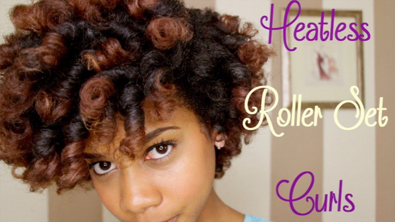 Roller Set Hairstyles For Black Hair
 How to Heatless Roller Set Curls on Natural Hair