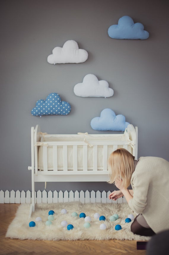 Room Decor For Baby
 Kids Stuffed Cloud shaped pillow Gift Ideas Baby Toddler