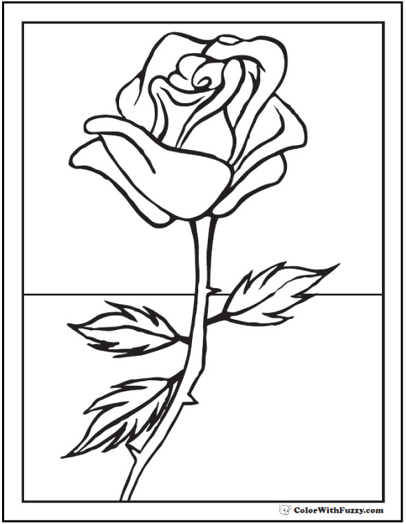 Rose Coloring Pages For Kids
 73 Rose Coloring Pages Customize PDF Printables