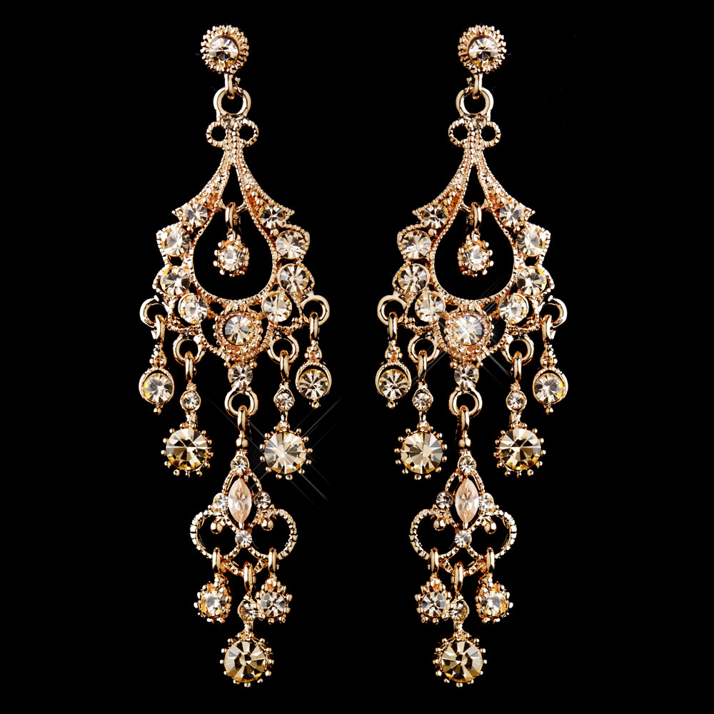 Rose Gold Chandelier Earrings
 A Touch of Class Creations "Promise" Antique Rose Gold
