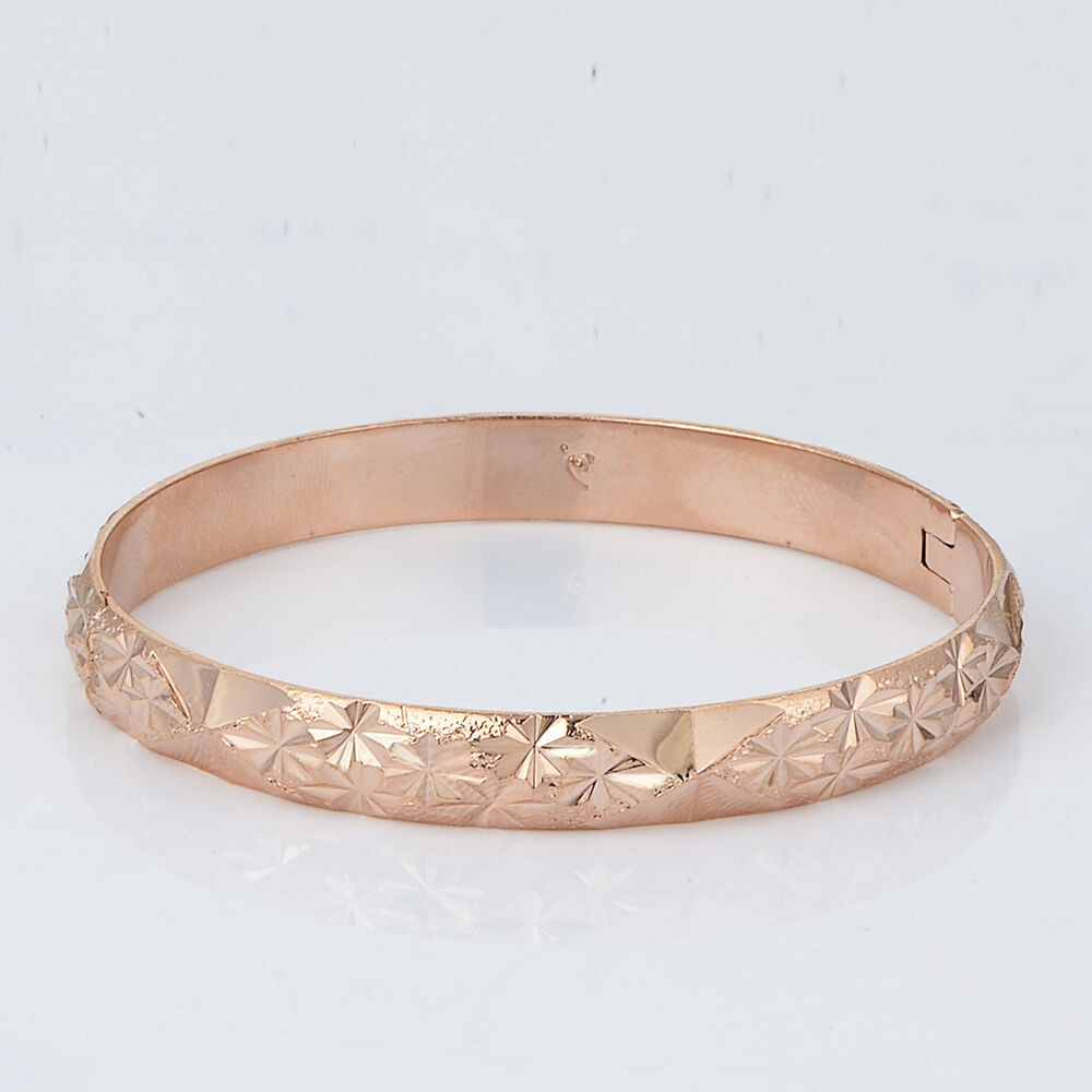 Rose Gold Cuff Bracelet
 Korean Jewelry 14K Rose Gold Filled Wide Fashion Bangle