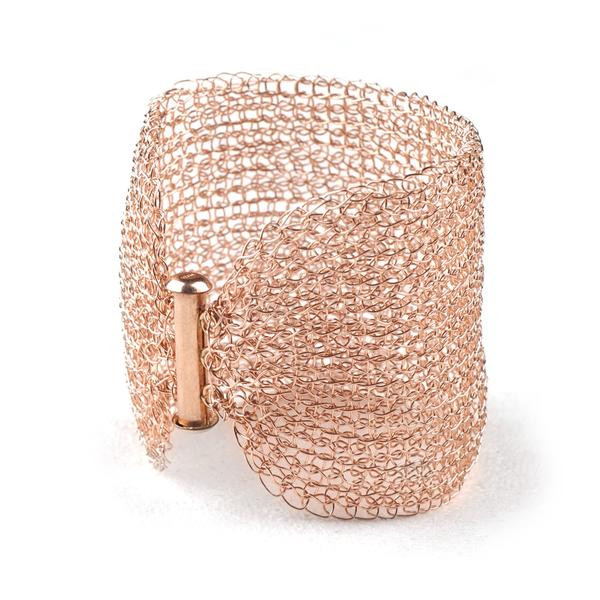 Rose Gold Cuff Bracelet
 Rose Gold Cuff Bracelet Wire crochet handmade jewelry
