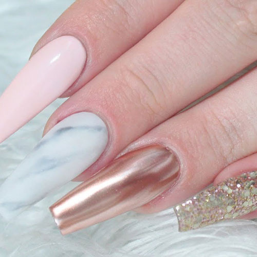 Rose Gold Nail Ideas
 35 Gorgeous Rose Gold Nails Perfect Any Event 2020 Guide
