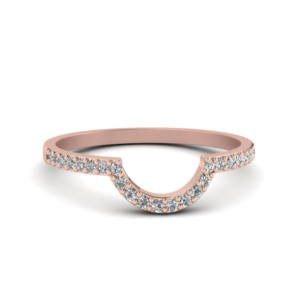 Rose Gold Wedding Band Women
 Collection curved wedding bands for women Matvuk