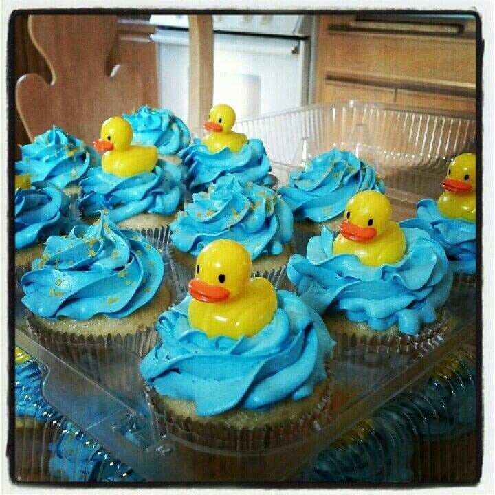 Rubber Duckie Cupcakes
 Rubber Ducky Baby Shower Cupcakes $28 per dozen Yelp