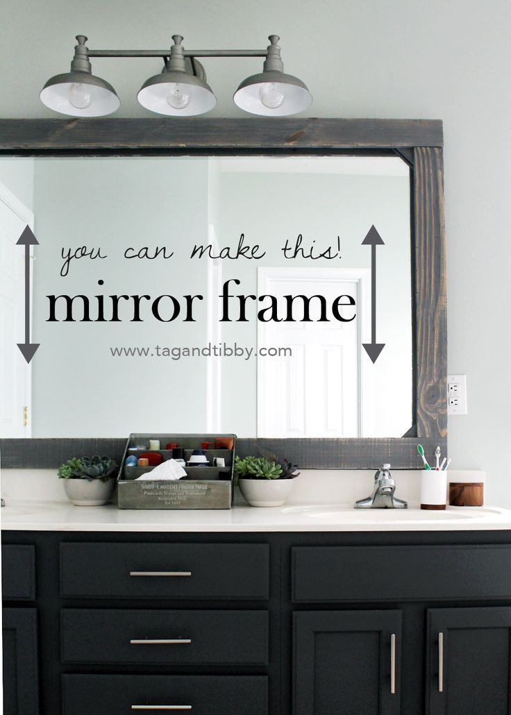 Rustic Bathroom Vanity Mirrors
 How to Frame a Mirror with Wood