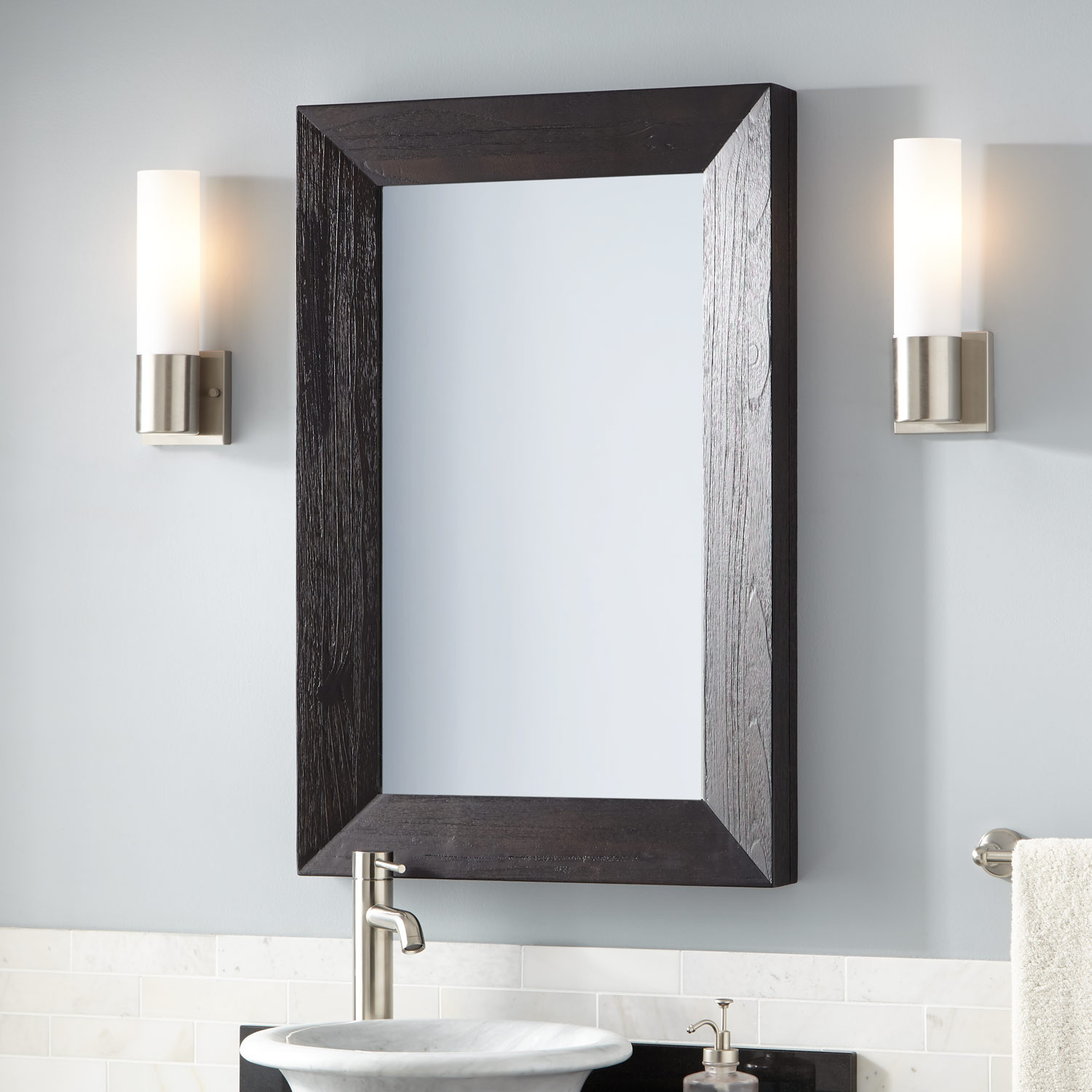 Rustic Bathroom Vanity Mirrors
 Kane Vanity Mirror Rustic Black Bathroom Mirrors