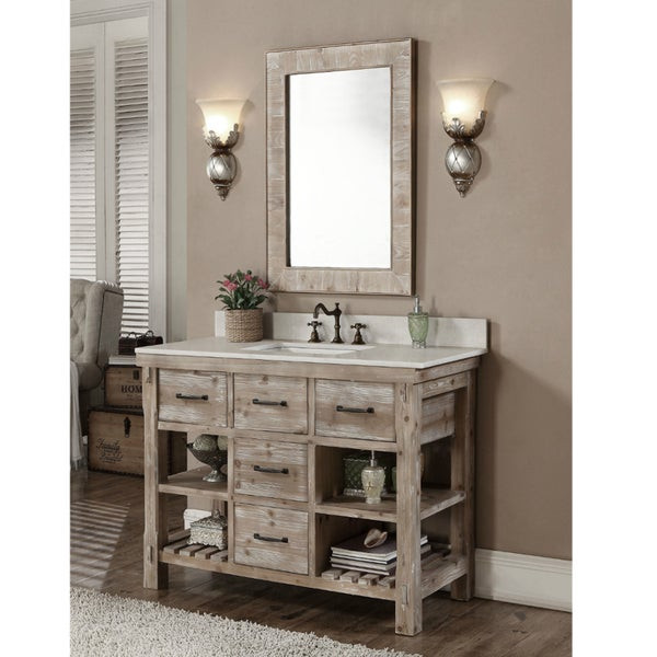 Rustic Bathroom Vanity Mirrors
 Shop Rustic Style 48 inch Single Sink Bathroom Vanity and