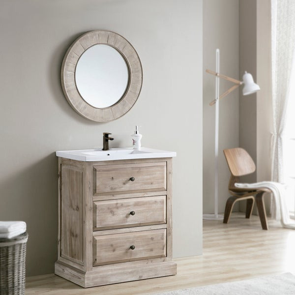 Rustic Bathroom Vanity Mirrors
 Shop Rustic Style 30 inch Single Sink Bathroom Vanity with