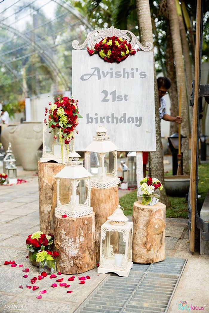 Rustic Birthday Party Decorations
 Kara s Party Ideas Rustic Vintage 21st Birthday Party