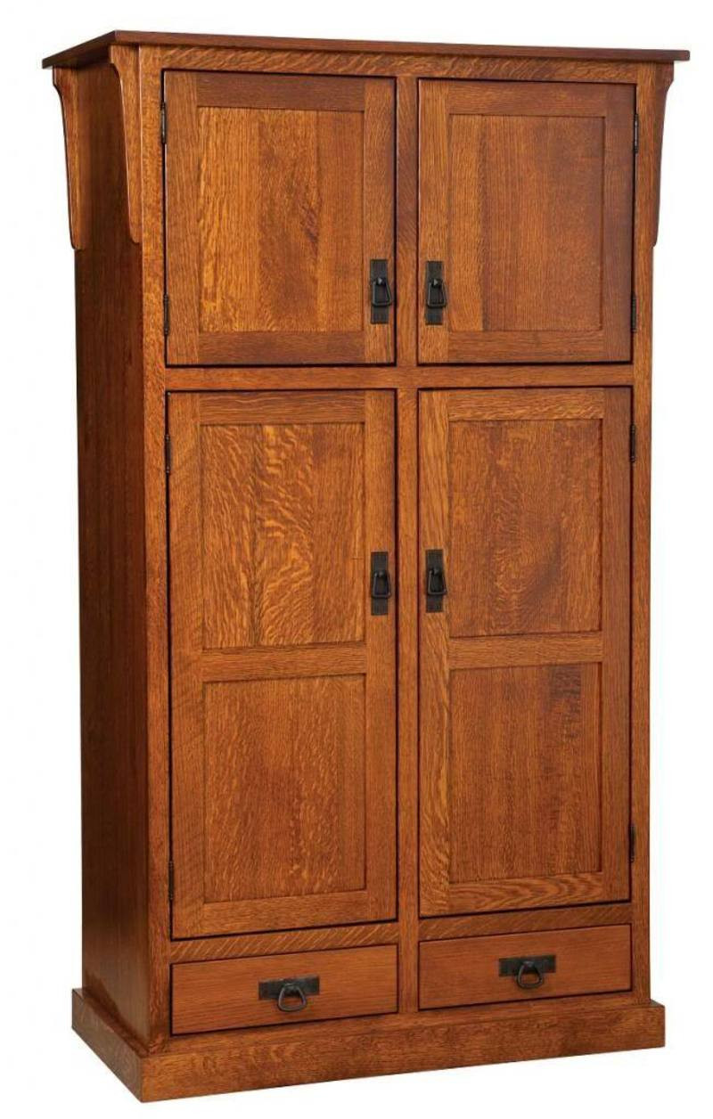 Rustic Kitchen Pantry Cabinet
 Amish Mission Rustic Kitchen Pantry Storage Cupboard Roll