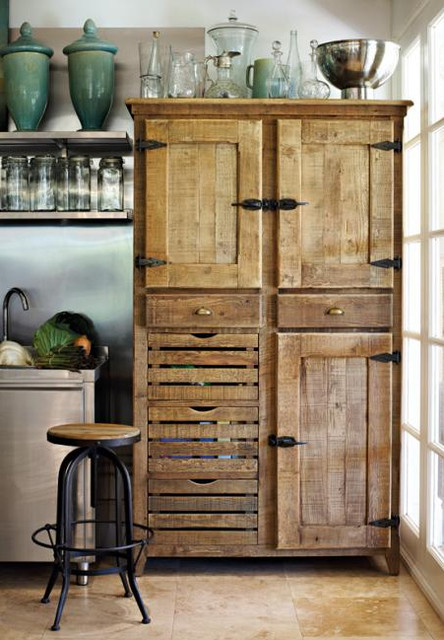 Rustic Kitchen Pantry Cabinet
 York Pantry Cupboard Traditional Pantry Cabinets by