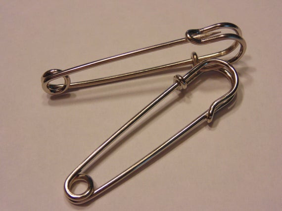 Safety Pins
 2 large safety pins 2 1 2 inch
