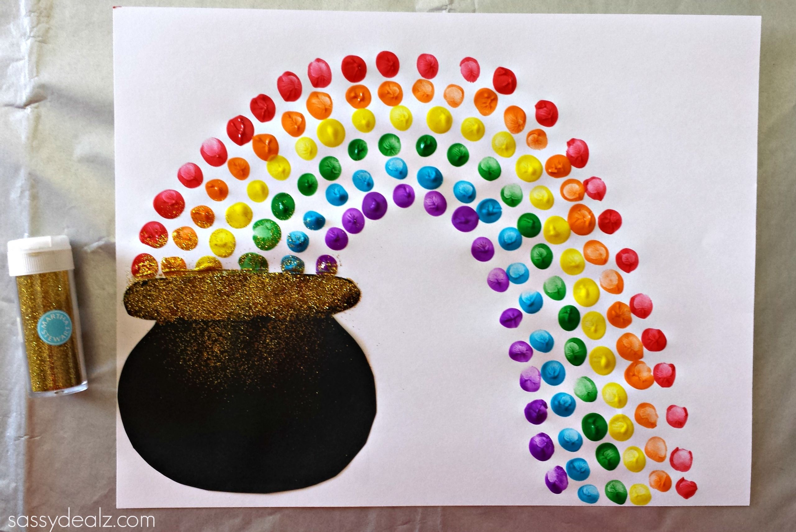 Saint Patrick Day Crafts
 Fingerprint Rainbow Pot of Gold Craft For St Patrick s