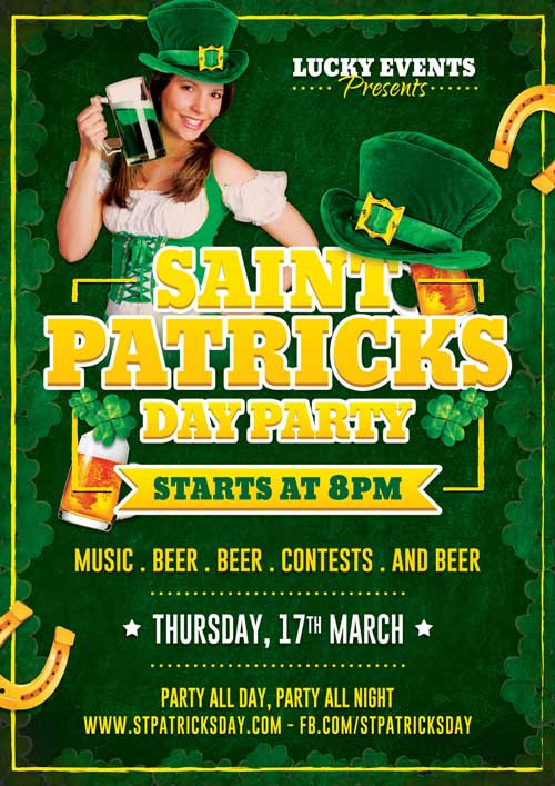 Saint Patrick's Day Party
 Free St Patricks Day Party Flyer Template Download Free