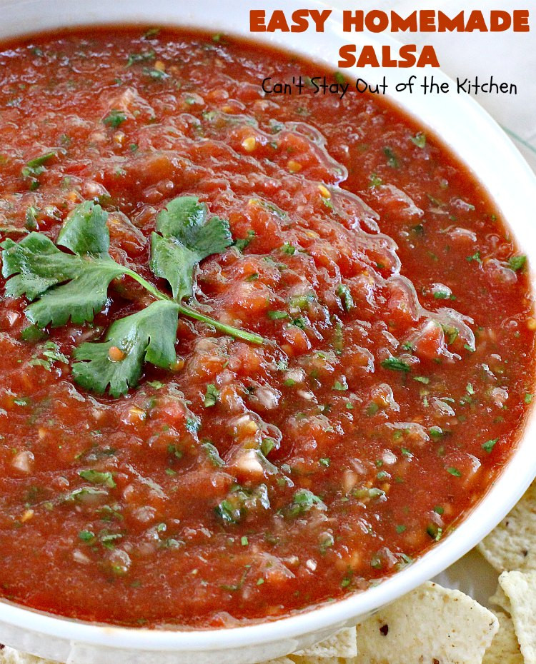 Salsa Recipe Simple
 Easy Homemade Salsa Can t Stay Out of the Kitchen