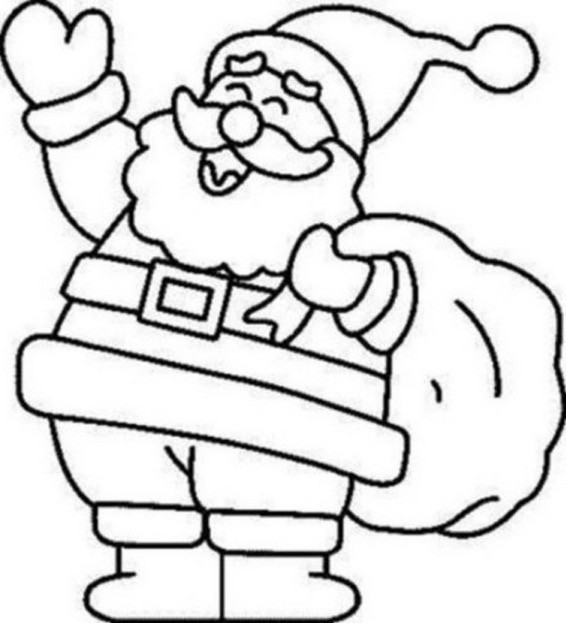 Santa Claus Printable Coloring Pages
 Printable jolly santa claus coloring page