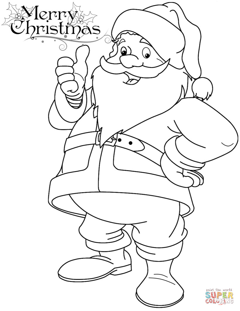 Santa Claus Printable Coloring Pages
 Funny Santa Claus coloring page