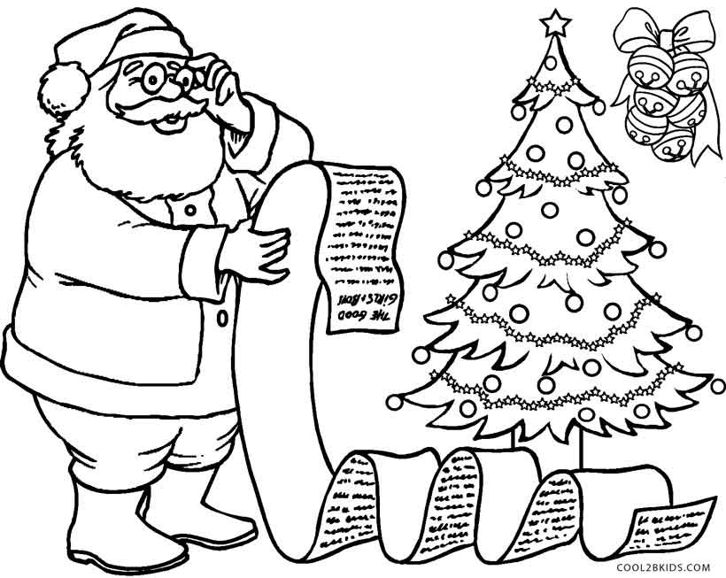 Santa Claus Printable Coloring Pages
 Free Printable Santa Coloring Pages For Kids