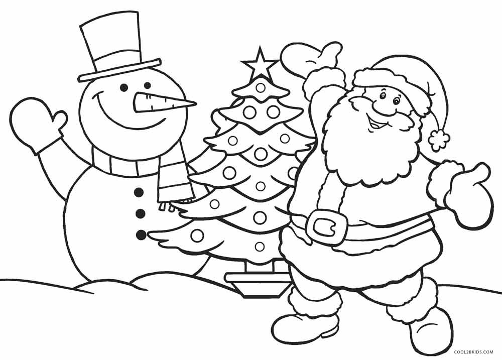 Santa Coloring Pages Printable Free
 Holiday Coloring Pages