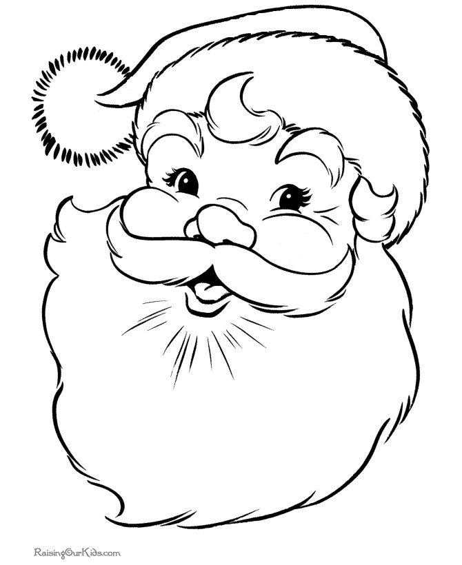 Santa Coloring Pages Printable Free
 Crafty Bitch Free Father Christmas colouring in picture